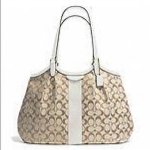 Coach Devine Signature Stripe Tote